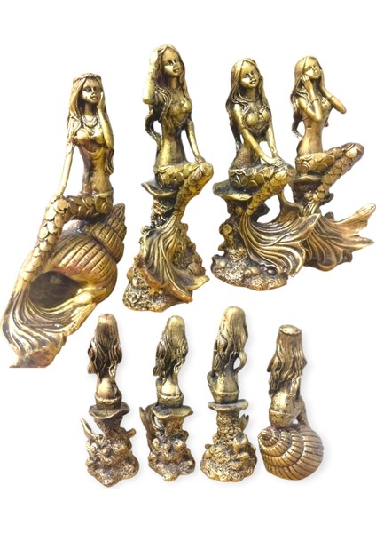 Polyester Denizkızı Biblo (Dört Adet Bir Set)Gold Çok Şık Bir Miteolojik Hediyelik indirimleri