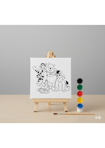 Çocuklar Için Winnie The Pooh Çocuk Tuval Boyama Seti Eğitici ve Eğlenceli Hobi Aktivitesi fiyatları