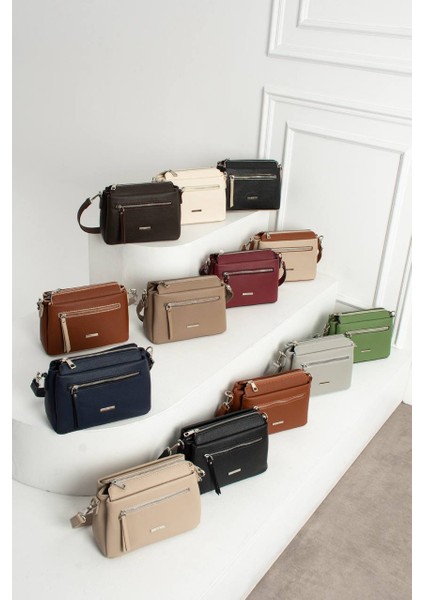 , Çok Gözlü , Krem Bayan Omuz ve Çapraz Çantası fırsatları