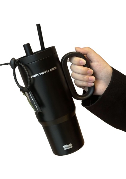 Paslanmaz Çelik Yüksek Kapasiteli Pipetli Araç Su Şişesi (Yurt Dışından)