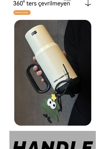 Paslanmaz Çelik Yüksek Kapasiteli Pipetli Araç Su Şişesi (Yurt Dışından) indirimleri