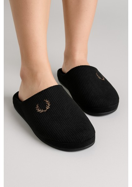 Erkek Kışlık Yumuşak Kadife Içi Fitilli Gondol Kürklü Kaymaz Taban Ev Terliği