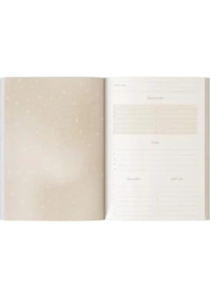 Metalik Süresiz Planlayıcı 17x24 CM 192 Sayfa Beyaz Kapak ile Günlük Planlama