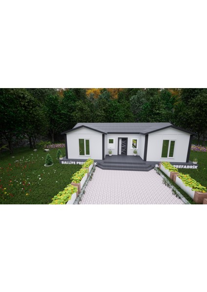 Ballife Prefabrik 73 M2 Standart Prefabrik Konut fiyatları