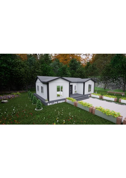 Ballife Prefabrik 73 M2 Standart Prefabrik Konut modelleri