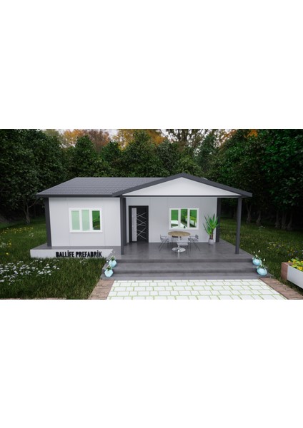 Ballife Prefabrik 74 M2 Standart Prefabrik Konut fırsatları