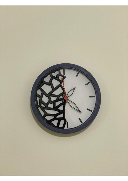 Modern Sanat Dokunuşuyla “parçalanan Zaman” Duvar Saati (Beyaz Zemin ve Koyu Gri Kasa) modelleri