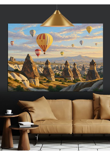 Sıcak Hava Balonları Uçuşu Dekoratif Kanvas - Mdf Ahşap Tablo modelleri