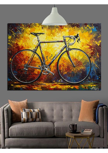 Şehir Bisikleti Klasik Tarz Dekoratif Kanvas - Mdf Ahşap Tablo fiyatları