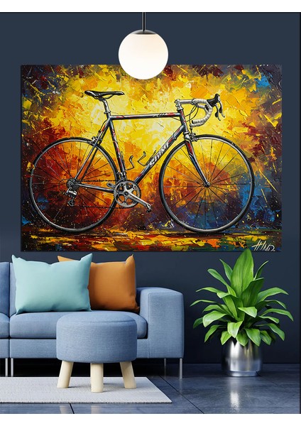 Şehir Bisikleti Klasik Tarz Dekoratif Kanvas - Mdf Ahşap Tablo fırsatları