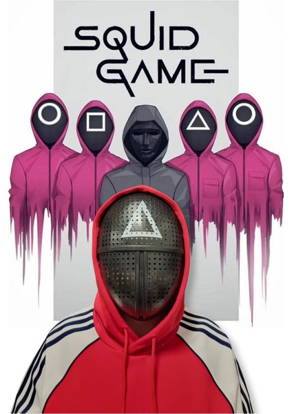 Squid Game Üçgen Sembollü Maske Kostüm Aksesuarı
