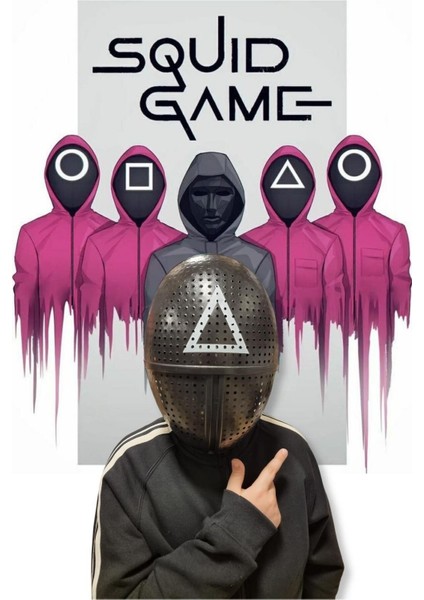 Squid Game Üçgen Sembollü Maske Kostüm Aksesuarı modelleri