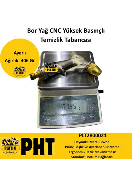 Bor Yağ Cnc Yüksek Basınçlı Temizlik Tabancası PLT2800021 indirimleri