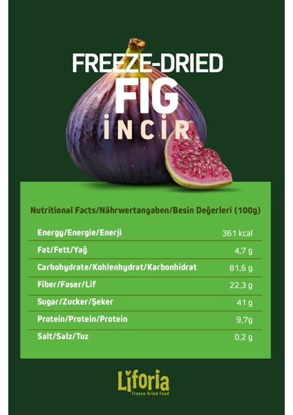 Freeze Dried Ince Dilim Incir- Dondurularak Kurutulmuş Meyve-Freeze Dry Kuru MEYVE 20GR indirimleri