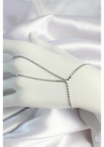 Pirinç Gümüş Renk Ezme Zincirli Şahmeran