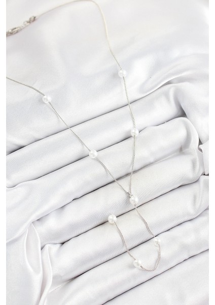 Pirinç Inci Figürlü Y Model Gümüş Renk Kadın Kolye fiyatları