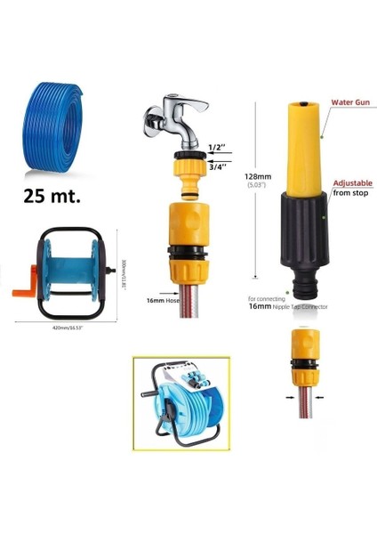 25 Metre Makaralı Sulama Hortumu Seti fiyatları