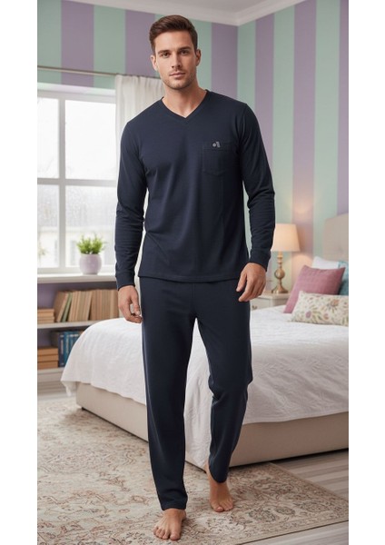 V Yaka Büyük Beden Erkek Eşofman Takım