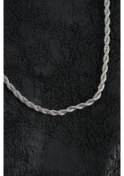 316L Çelik Burgu Zincir Model Gümüş Renk Erkek Kolye fiyatları