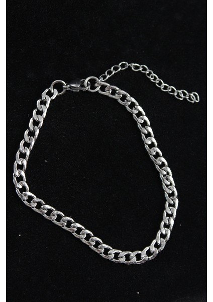 316L Çelik Klasik Model Gümüş Renk Erkek Bileklik