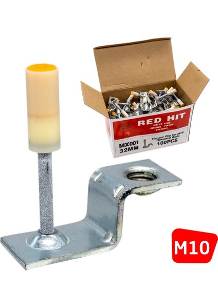 MX001 M10 Tij Asma Tavan Barutlu Çivi (100 Lü Paket)