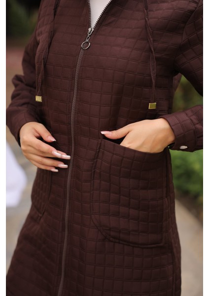 Kahverengi Kapitone Fermuarlı Cepli Kap fırsatları