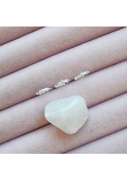 925 Ayar Gümüş Deliksiz Sıkıştırmalı Burun Hızma Seti – Taşlı, Yıldızlı, Minimal, 3’lü