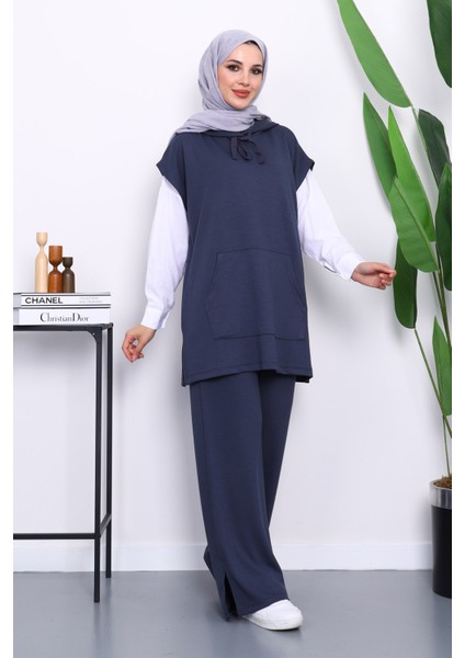 Füme Kapşonlu Süveter Pantolonlu Modal Takım fiyatları
