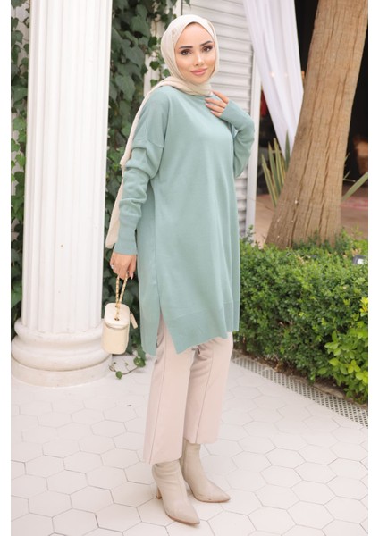 Mint Soğuk Iplik Merserize Triko Kazak fırsatları