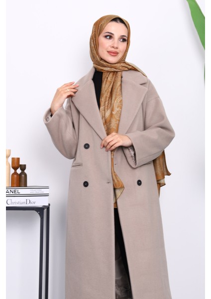 Vizon Kruvaze Yaka Astarlı Kaşe Kaban modelleri