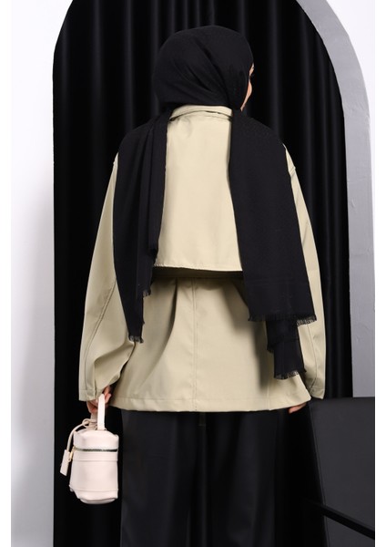 Açık Haki Oversize Cepli Bondit Trençkot fırsatları