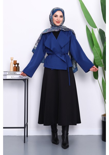 Lacivert Şal Yaka Scuba Puf Kısa Ceket fiyatları