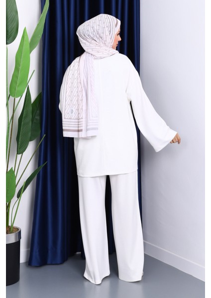 Ekru Tunik Pantolonlu Modal Takım fırsatları