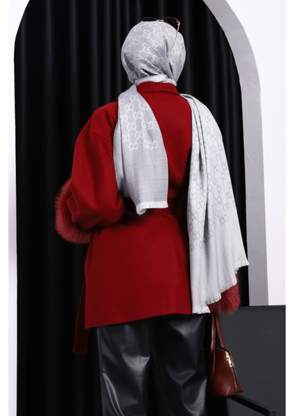 Bordo Bel Kuşaklı Çift Cepli Kaşe Kaban fırsatları