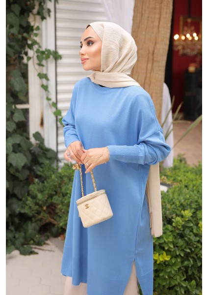 Indigo Soğuk Iplik Merserize Triko Kazak fiyatları