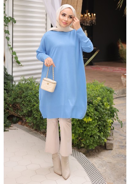 Indigo Soğuk Iplik Merserize Triko Kazak fırsatları