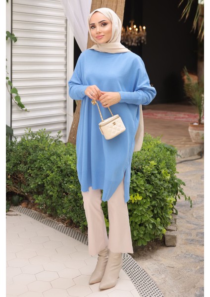 Indigo Soğuk Iplik Merserize Triko Kazak indirimleri