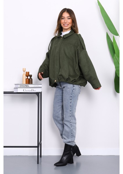 Haki Omuz Apoletli Süet Ceket fiyatları