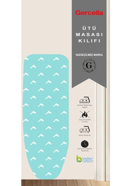 Comfort (Hediyeli)Yns Su Yeşili Ütü Masası Kılıfı Örtüsü Bezi Ironing Board Cover