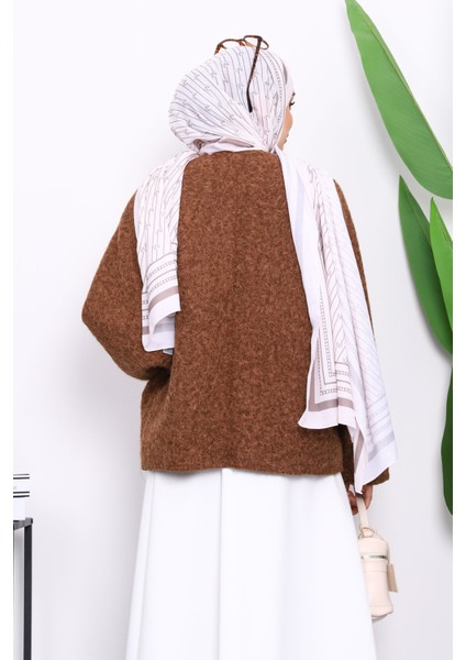 Kahverengi Önü Bağlamalı Keçe Kimono Ceket fırsatları