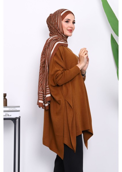 Camel Yarasa Kol Panço Triko Tunik modelleri