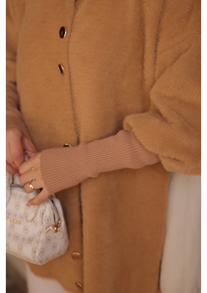 Vizon Dik Yaka Angora Yumoş Hırka indirimleri