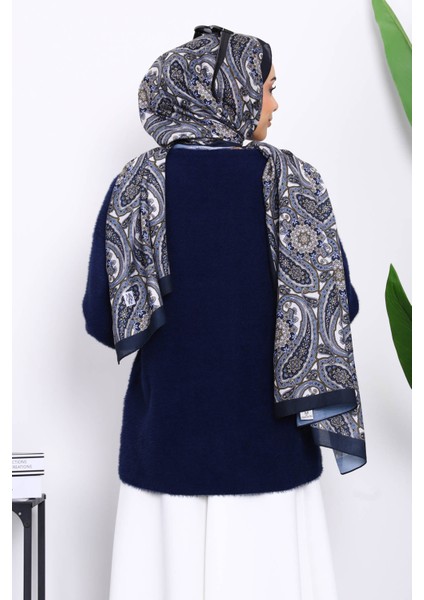 Lacivert Kalp Düğme Detaylı Angora Yumoş Triko Hırka fırsatları