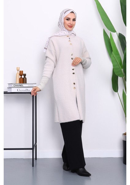 Taş Düğmeli Angora Yumoş Triko Hırka fiyatları