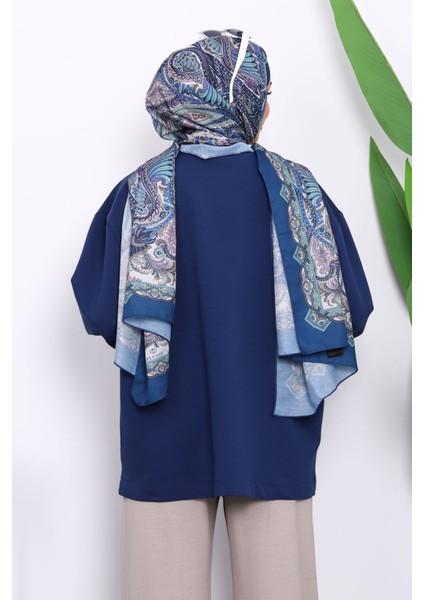 Lacivert Bisiklet Yaka Iki Iplik Oversize Sweatshirt fırsatları