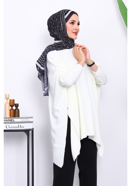 Ekru Yarasa Kol Panço Triko Tunik modelleri