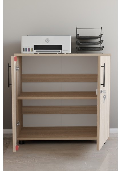Çok Amaçlı Dolap Ofis Büro Mobilyası Evrak Dolabı Lüks Modern Kapaklı Raf Mobilya Sonoma Organizer fırsatları
