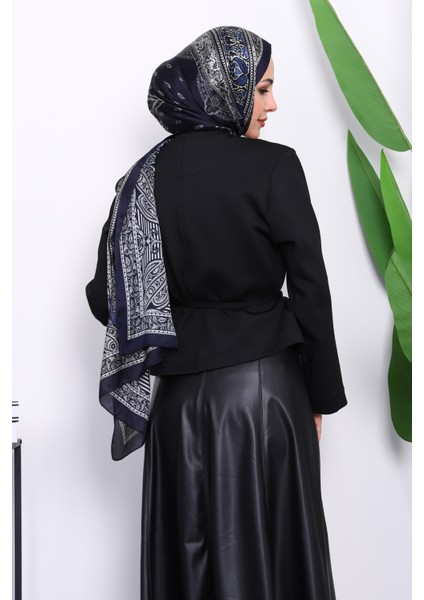 Siyah Şal Yaka Scuba Puf Kısa Ceket fırsatları