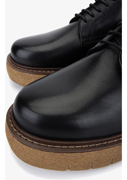Erkek Hakiki Deri Siyah Floter Casual Ayakkabı 381 22451 Erk Ayk SK25-26 Sıyah Fltr modelleri