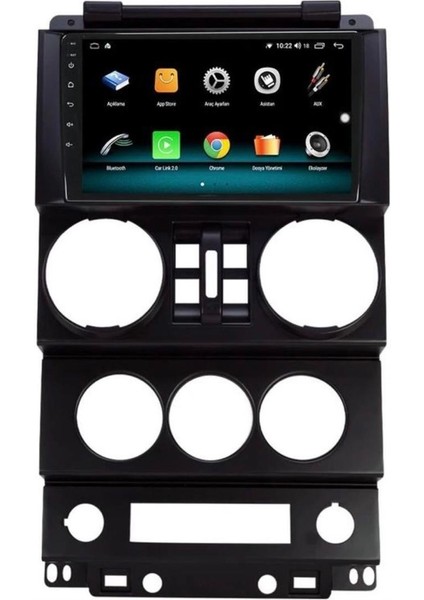 Jeep Wrangler Rubicon 2008 / 2010 Androidauto / Carplay Multimedy